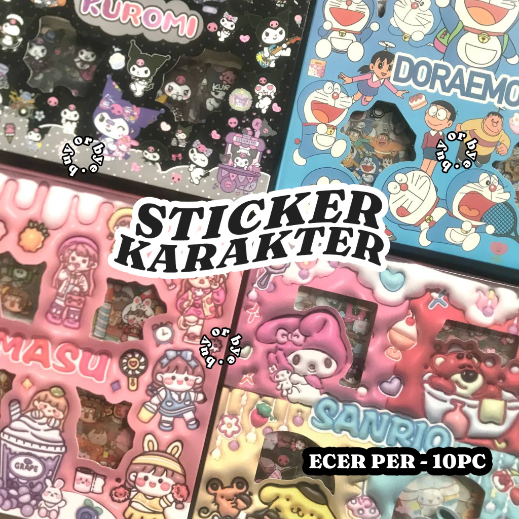 

[ISI 10 PC] STICKER JURNAL KARAKTER LUCU