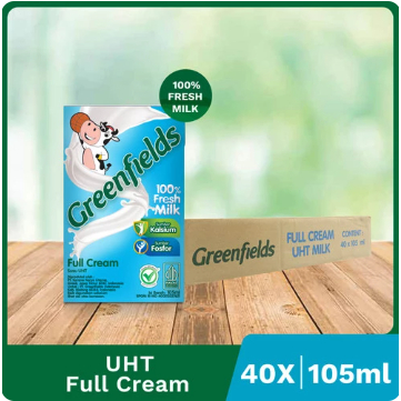 

[LEBIH HEMAT] Susu Greenfields UHT Full Cream 105 mL x 1 Karton (Isi 40pcs)