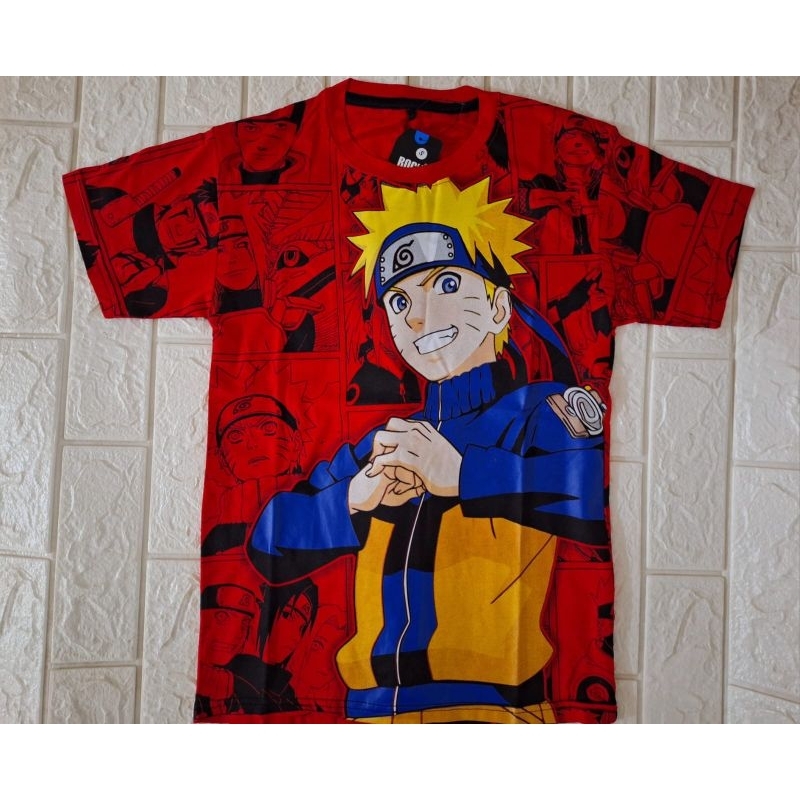 KAOS ANIME NARUTO / KAOS KOMIK / KAOS OBLONG / KAOS MANGA / KAOS ANIME / KAOS MERAH