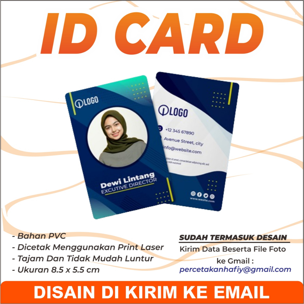 

Termurah cetak kartu ID CARD, Bahan PVC - KARTU MAHASISWA, KARYAWAN,ORGANISASI, SISWA