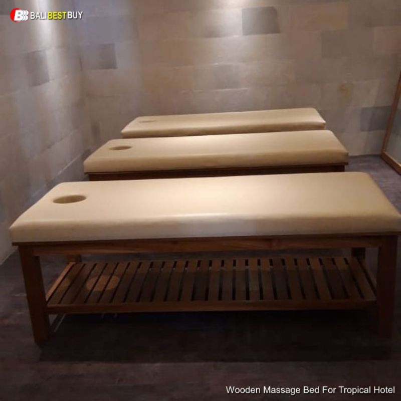wooden massage bed ranjang pijat spa dipan pijat