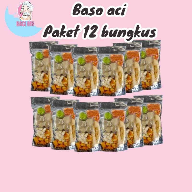 

[PAKET USAHA JURAGAN] BASO ACI BANDUNG INSTAN 12 BUNGKUS [GROSIR]