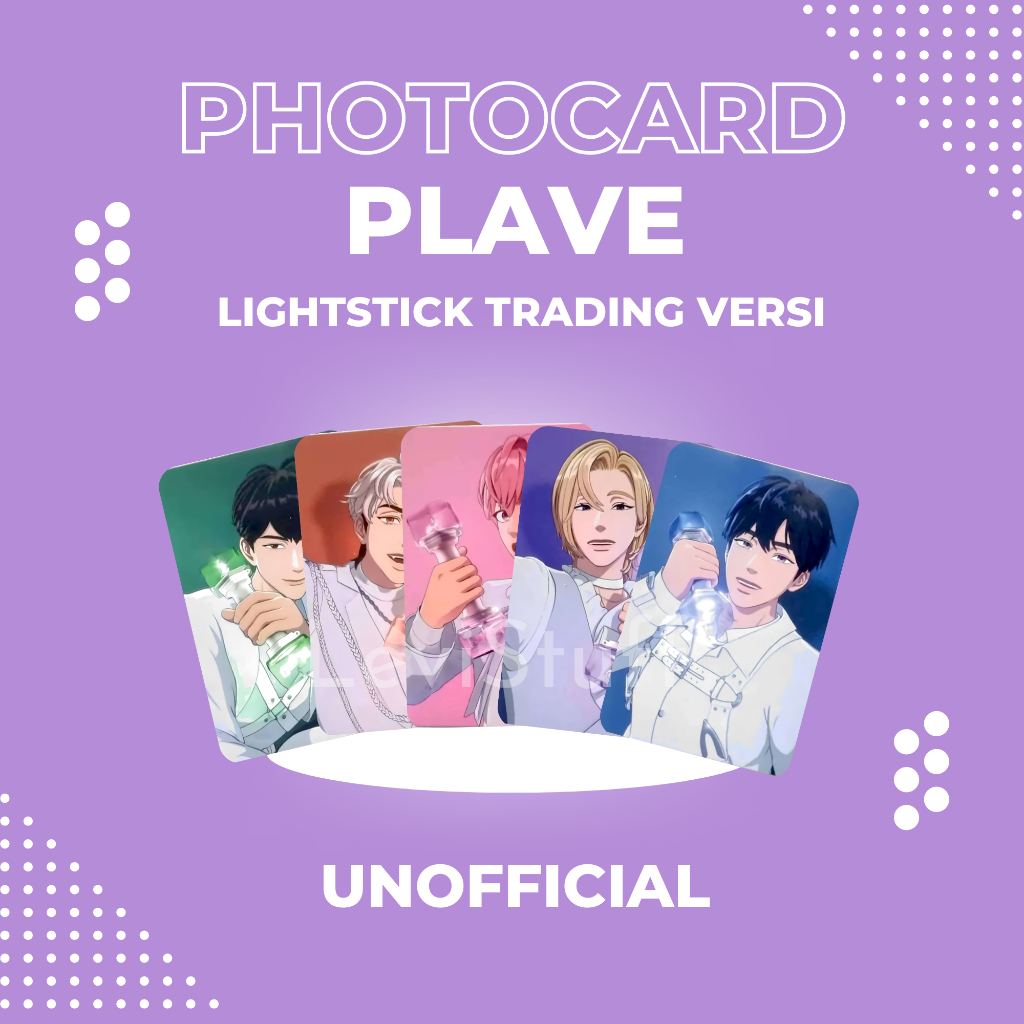 Photocard Plave Lightstick Trade Versi UNOFFICIAL Idol/ Virtual Idol/ Kpop