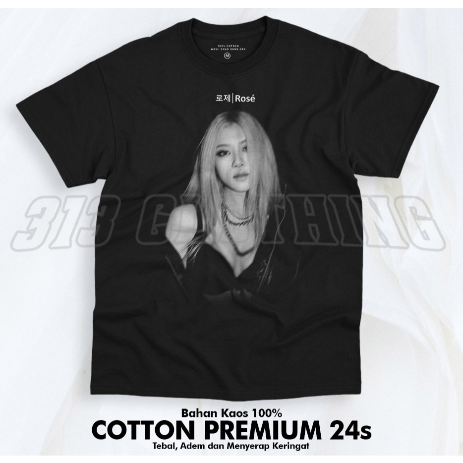 T-Shirt Kaos Rose Blackpink Blur / Baju Rose Blackpink Photo