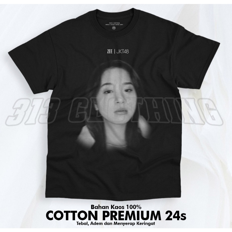 T-Shirt Kaos Zee JKT48 BW Blur / Baju Zee Azizi Asadel JKT 48