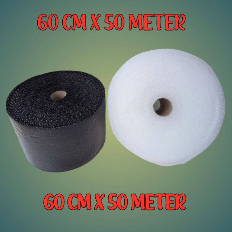 

BUBBLE WRAP ROLL 60 CM X 60 METER (HITAM/PUTIH)