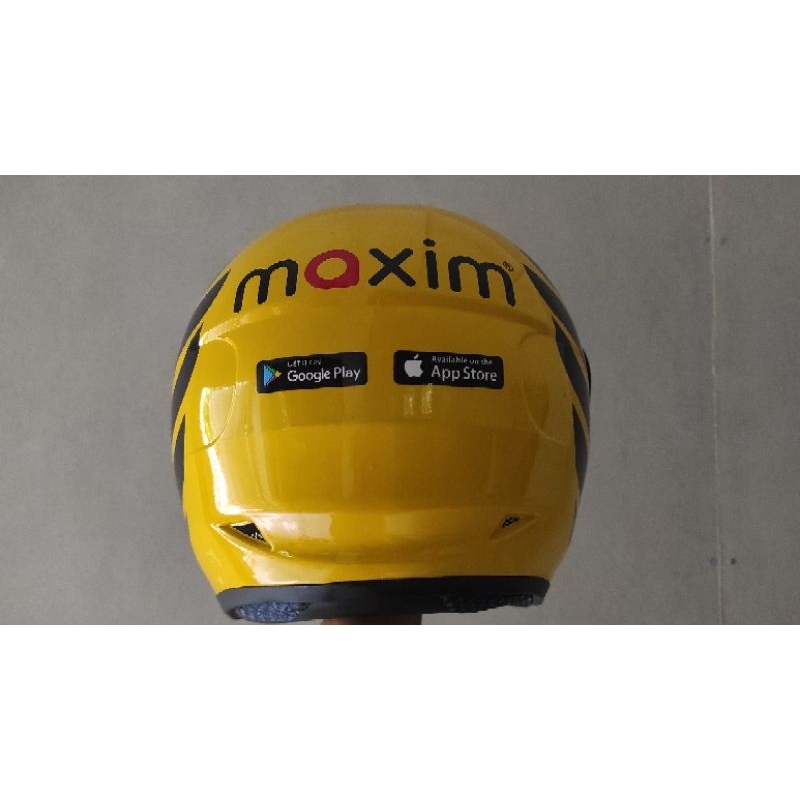 helm Kuning ori untuk driver ojek online maxim