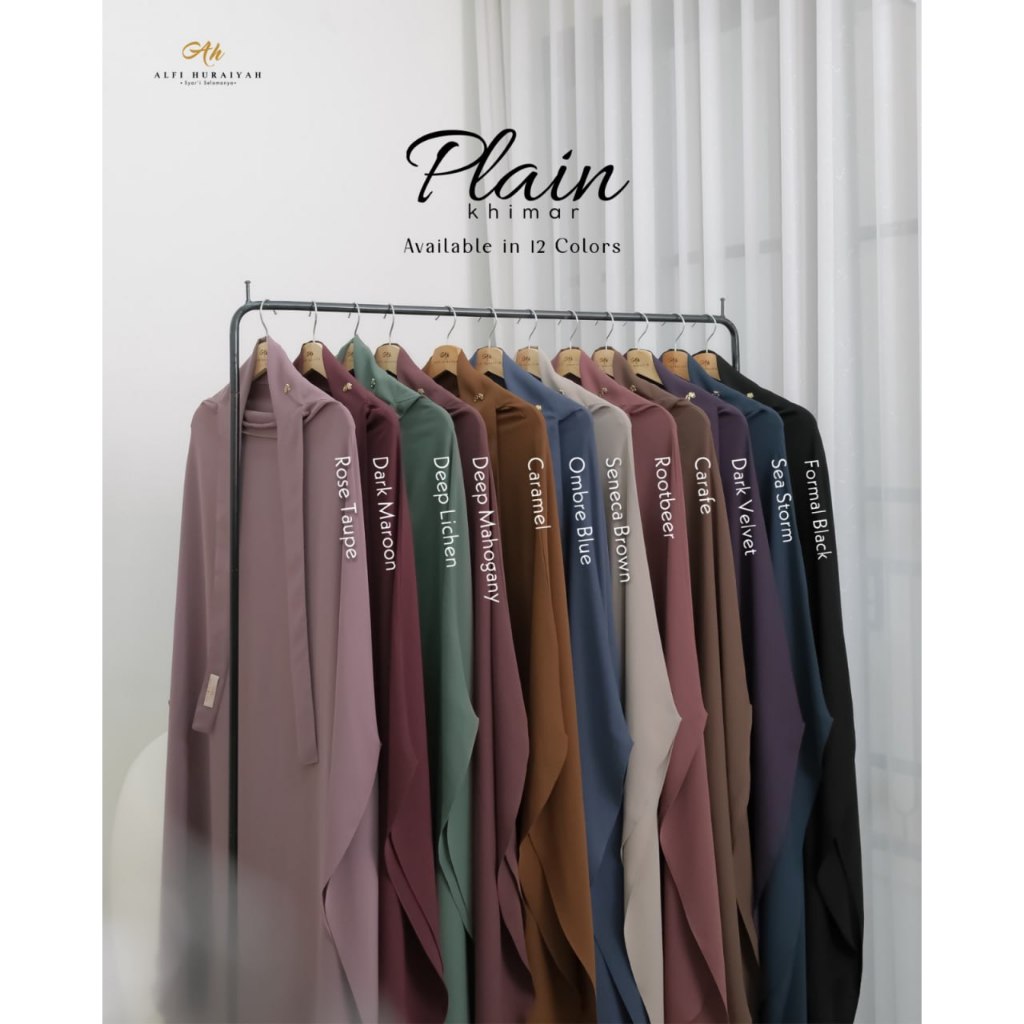 PLAIN & HAZEL KHIMAR ONLY BY ALFI HURAIYAH