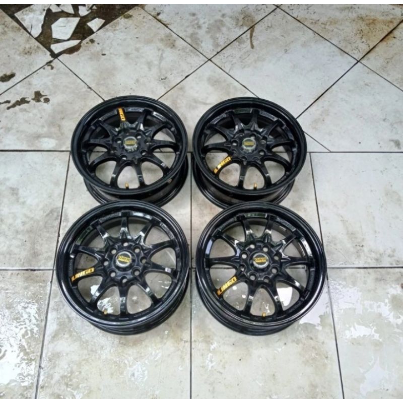 VELG MOBIL RACING R14 VOLK RAYS CE28 RING 14X6 PCD 8X100/114 ET38 BLACK PNP AVANZA XENIA BRIO SOLUNA