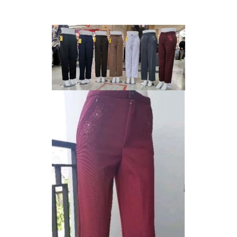 Celana Panjang Korea Hua Li Xiang,  Bahan Tebal dan Melar,  M-5L