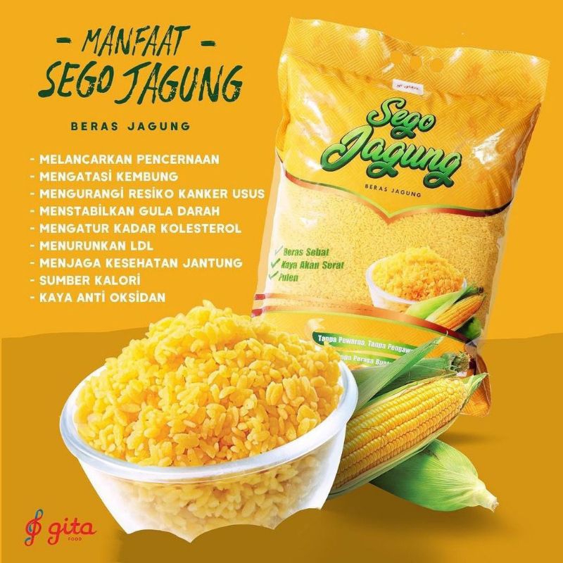 

Beras Sego Nasi Jagung Co Cas Gita 700gr