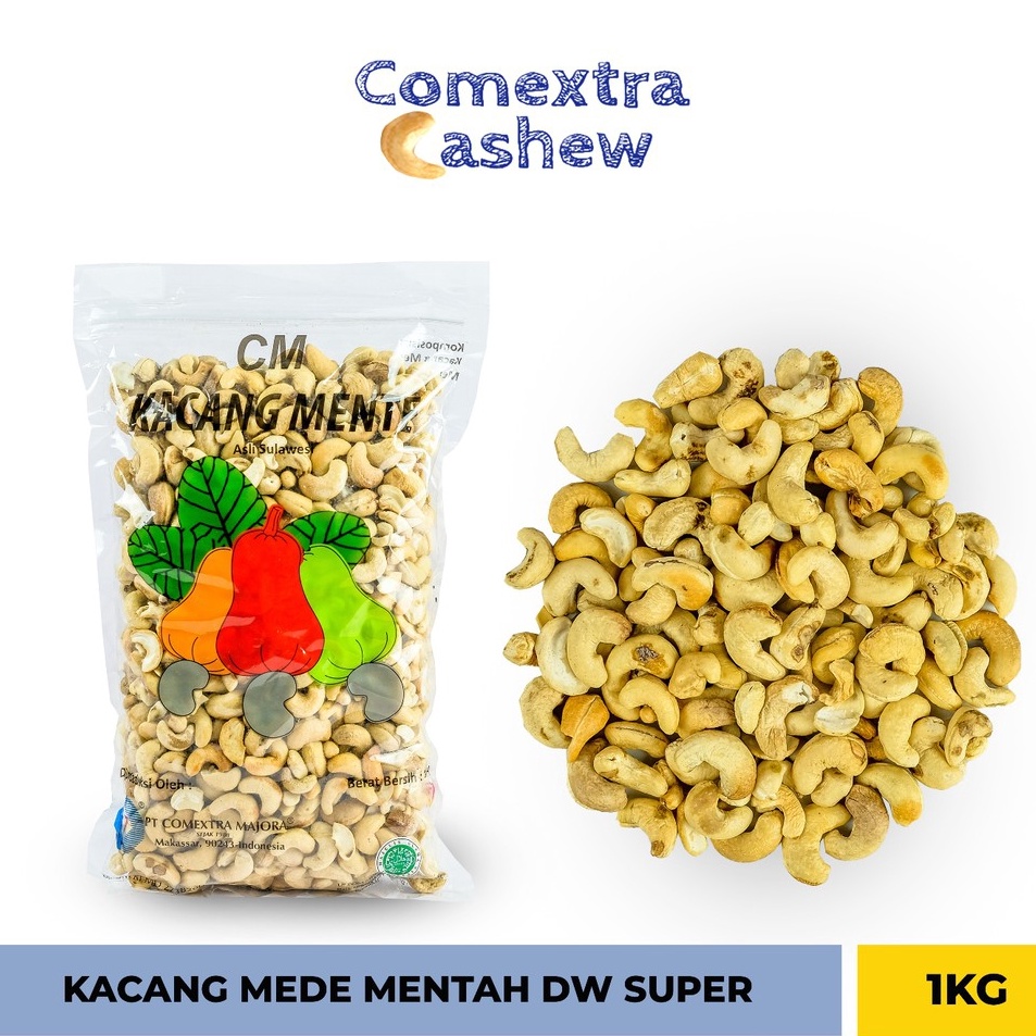 

Real produk Kacang Mede Comextra Mentah Super 1 Kg Sulawesi Cashew Kernel Kacang MenteMete Comextra Majora