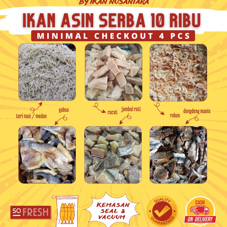 

Serba baru COD IKAN ASIN SERBA Rp 1 MINIMAL CO 4 PCS IKAN ASIN MURAH IKAN ASIN IKAN KERING ASIN IKAN KERING IKAN PREMIUM