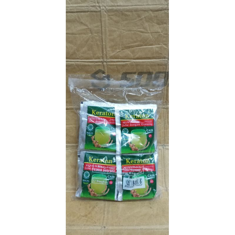 

Jahe keraton Isi 6&12 sachet