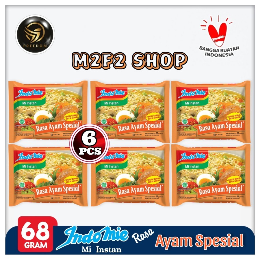 

Indomie Mie Instant Kuah Rasa Ayam Spesial | Bag - 68 gr (Kemasan 6 Pcs)