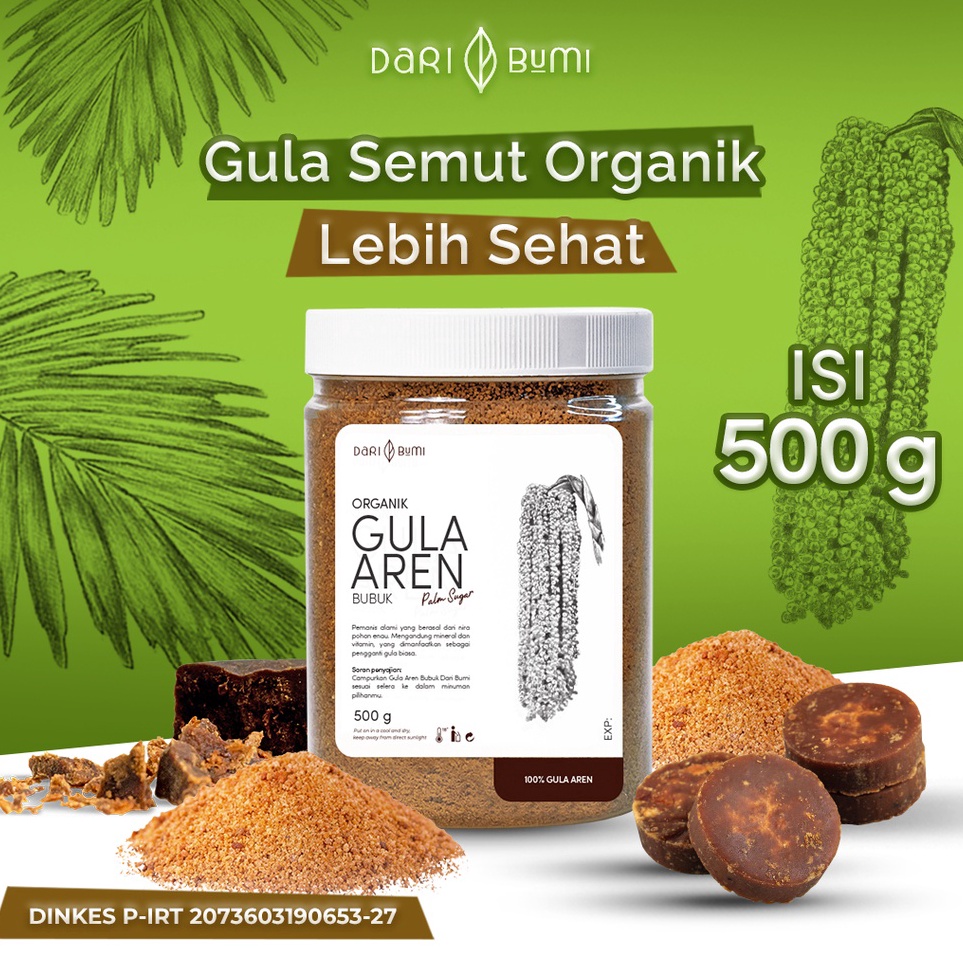 

Pesan sekarang Dari Bumi Gula Aren Bubuk Organik 5 Gr Premium Pure