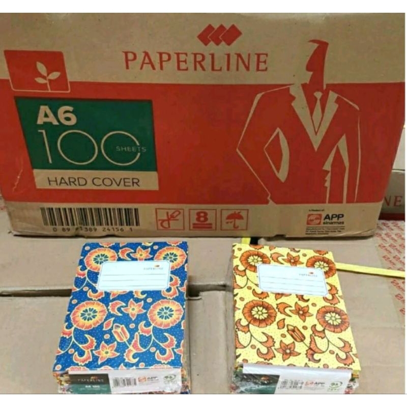

Buku Hard Cover Oktavo A6 Paperline 100 lembar Kecil ( 15 x 10.5 cm ) hardcover / buku kecil