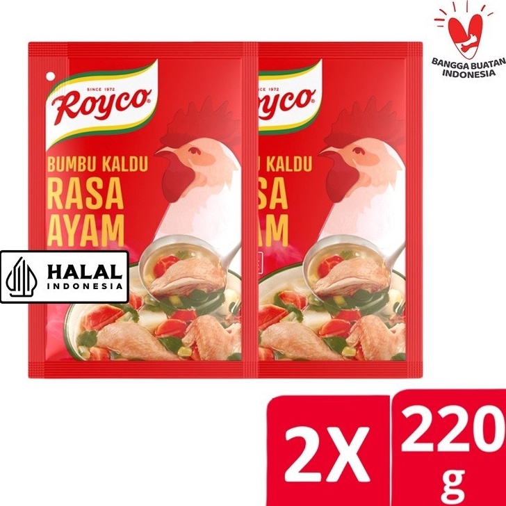 

Pro Seller Royco BUMBU KALDU Penyedap Makanan Penyedap Rasa AYAM Beryodium 22G x2