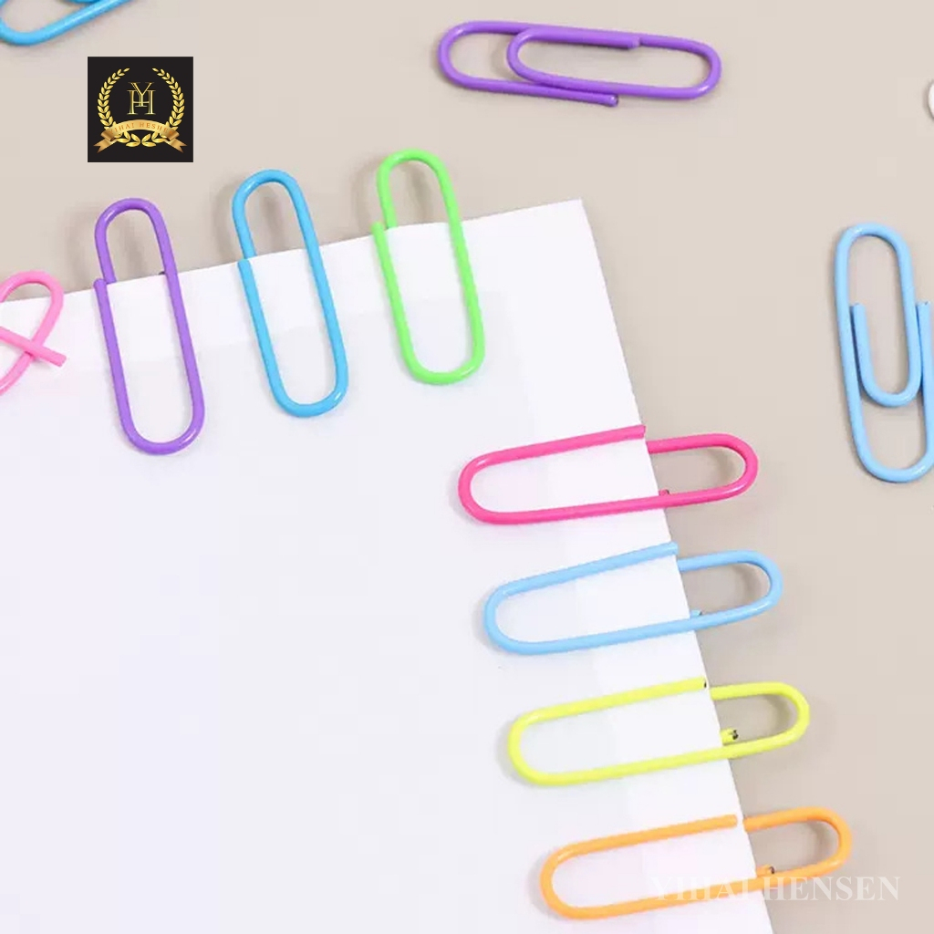 

[Y&H] Deli Paper Clips Warna-Warni Klip Penjepit Kertas -YH4000