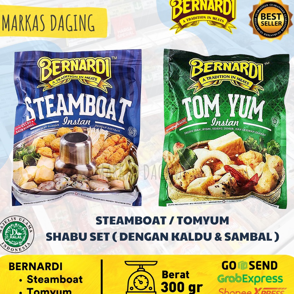 

Yuk di order Bernardi Steamboat Tomyum Shabu Set Dengan Kaldu Sambal 3 Gr