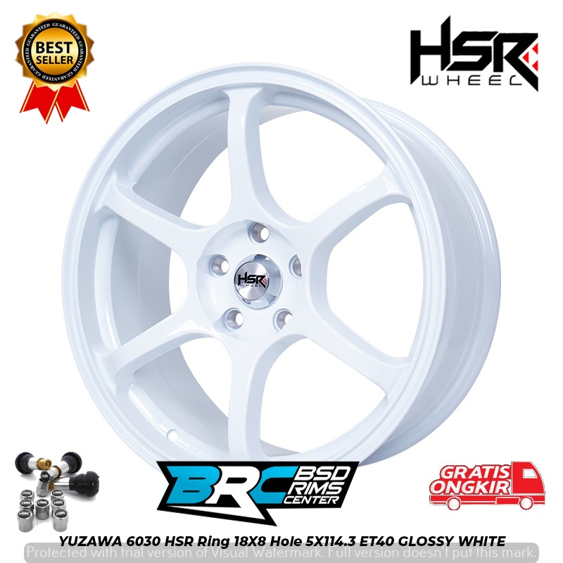 VELG RACING R18 LEBAR 8 UNTUK MOBIL PCD 5 X 114.3 HSR YUZAWA