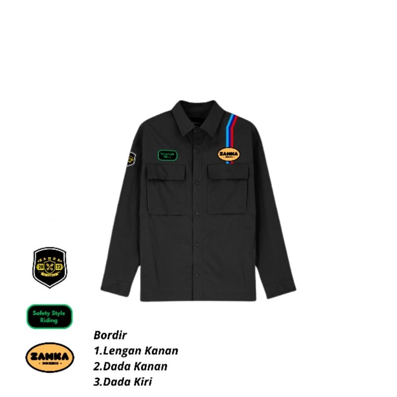 ZAMKA Kemeja Workshirt Engineer Series Lengan Panjang