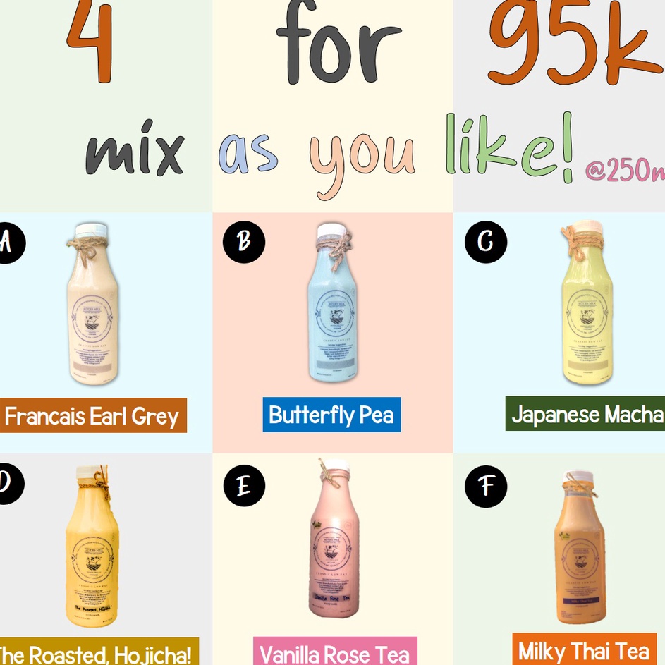 

Clearance sale Rotjes Milk Milktea 4 for 95k Low Fat Diet Milk Tea