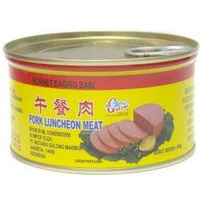 

Buy here Daging Babi Kaleng Maling gulong Canned Pork Luncheon Meat 397gr