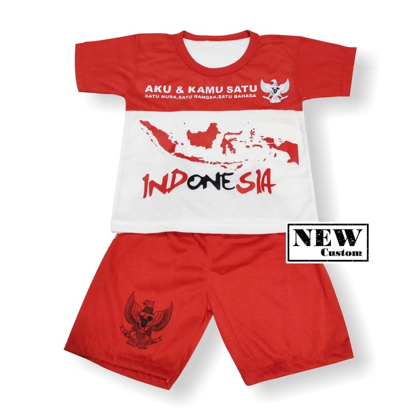 BAJU 17 AGUSTUS TAHUN KE 79 / SETELAN BAJU MERAH PUTIH 17 AGUSTUSAN ANAK ANAK 2024