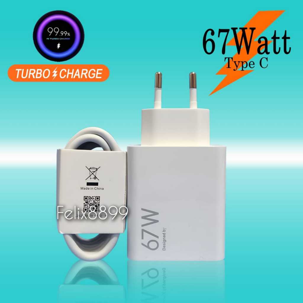 Charger Xiaomi 11T 12 67W TURBO CHARGE Fast Charging USB Type C