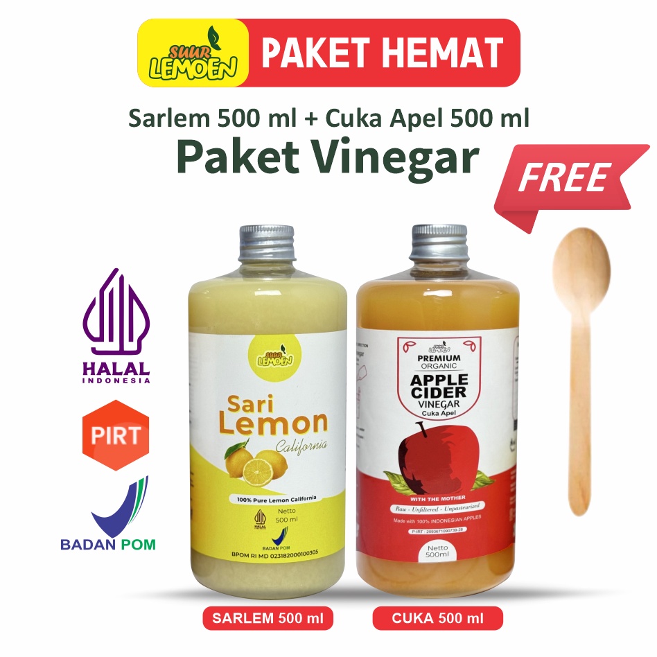 

Dikirim secepatnya Paket Diet Sehat Bundling Cuka Apel Sari Lemon Murni By Suur Lemoen ID
