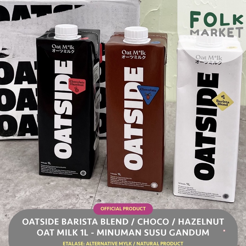 

Booming OATSIDE Oat Milk 1L Barista Blend Edition Chocolate Hazelnut Minuman Susu Gandum Vegan