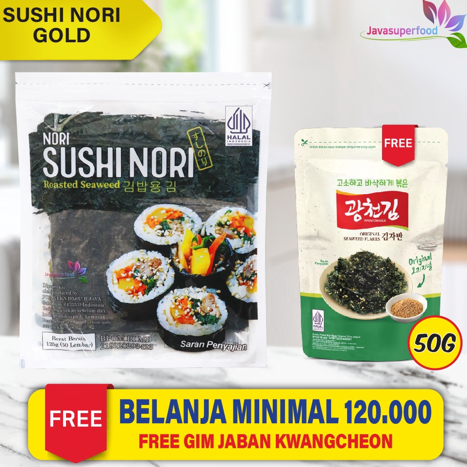 

Super Oke Sushi Nori HALAL Seaweed Rumput Laut Sushi Untuk Kimbab Gimbab