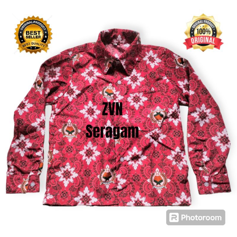 Seragam sekolah SD-MI/ Seragam batik DTA Lugina merah / Seragam sekolah/ Seragam batik sekolah/ Baju