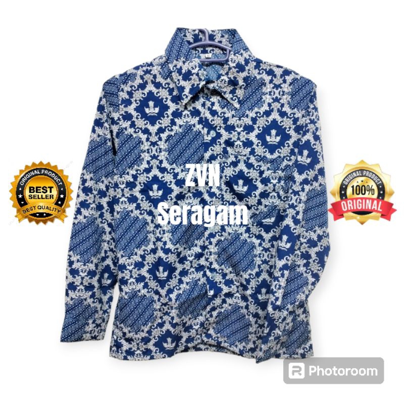 SERAGAM SMP LERENG BIRU/ SERAGAM BATIK SMP/ SERAGAM BATIK SEKOLAH/ BATIK SERAGAM SEKOLAH/ BAJU BATIK