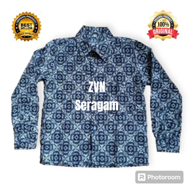 Seragam SMP Negeri/ Nusa biru Seragam batik SMP Negeri/ Seragam batik sekolah/ Batik seragam sekolah