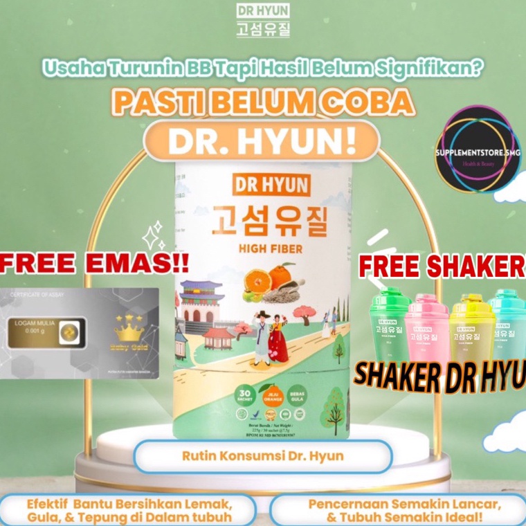 

Barang keren FREE GOLD DR HYUN Fiber Minuman Serat Korea Rasa Jeju Orange Slimming Diet Sugar Free HALAL BPOM