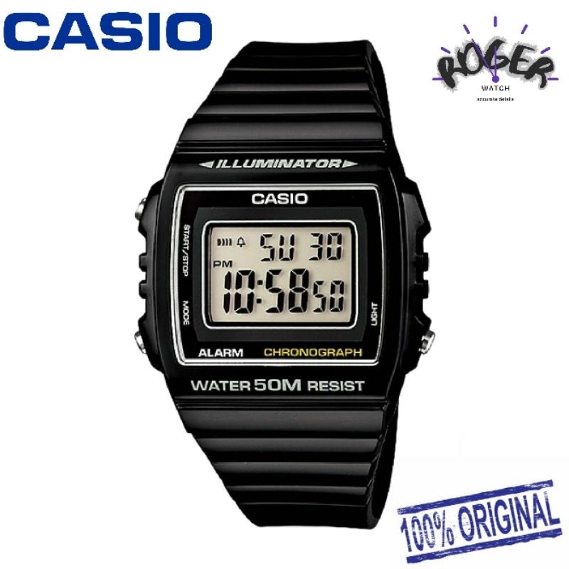 CASIO ORIGINAL Jam Tangan Uniseks W-215H-1AV Digital W215H