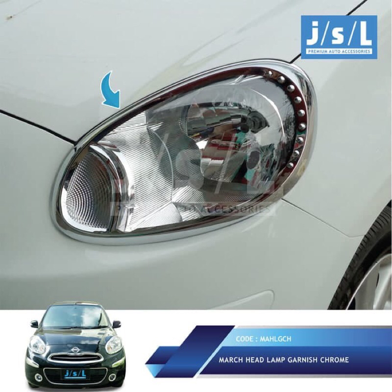 Garnish lampu Nissan March