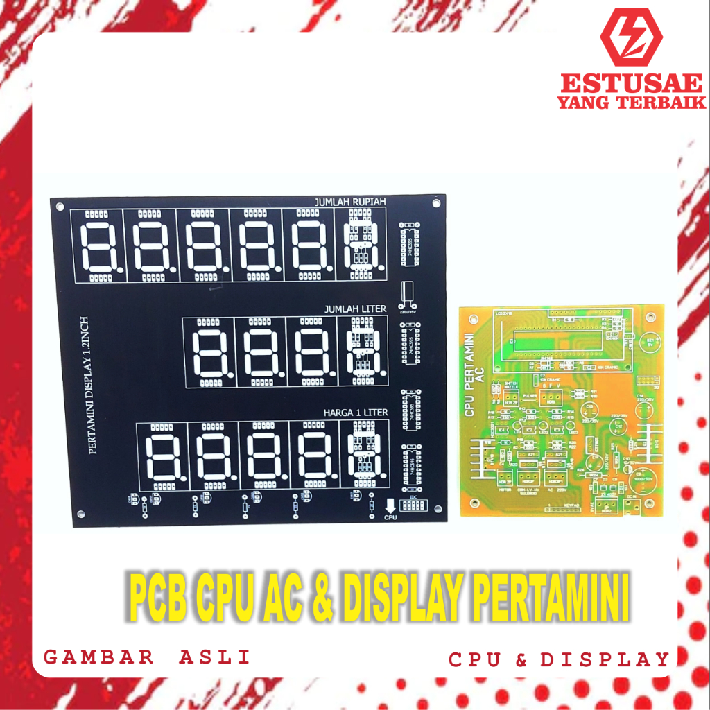 ESTUSAE - PAKET - PCB CPU + DISPLAY POM MINI PERTAMINI