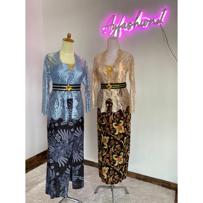 AYF_SET KEBAYA METALIC PREMIUM + ROK SPAN BATIK