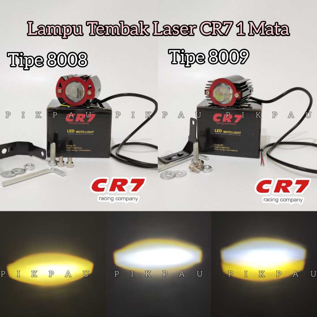 CR7 Lampu Tembak 1 Mata CR7 Original CR8009 Dan CR8009 Original Senja Devil Strobo Full Aluminium