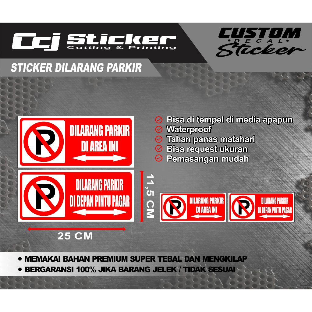 

Stiker DILARANG PARKIR ,stiker LARANGAN PARKIR