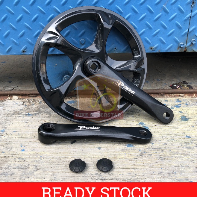 KODE F6V3 Crank Set Gir Sepeda ALLOY 52T PROWHEEL dengan Cover Lipat Fixie Minion Mini Velo