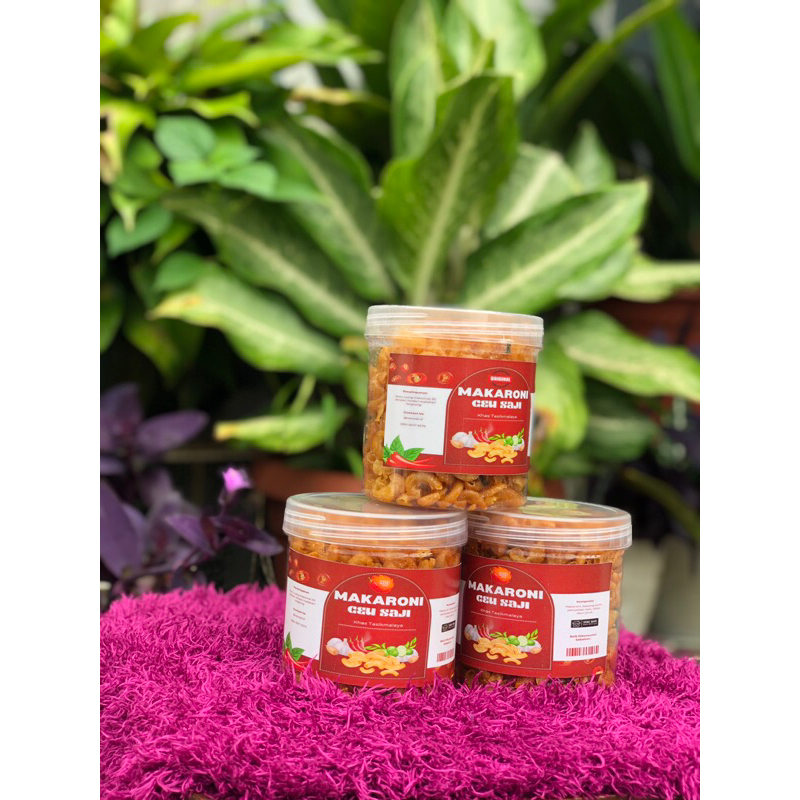 

Makaroni Pedas/Original daun jeruk - Kemasan Toples