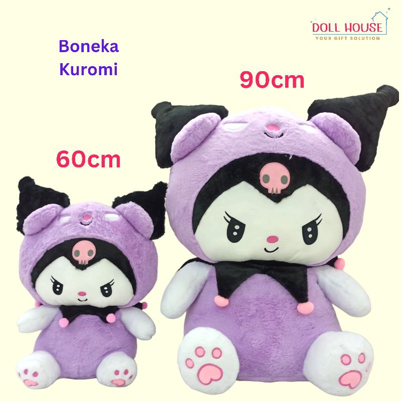 Boneka Viral Tiktok / Boneka Sanrio Kuromi /  Boneka KUROMI L PREMIUM / Boneka Viral Sanrio / Boneka