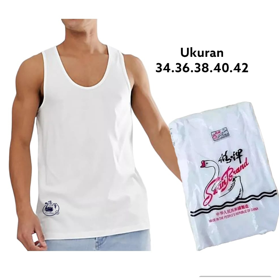 Singlet Swan brand Original Swan Kaos Dalam Pria Kaos Singlet Swan Brand Katun