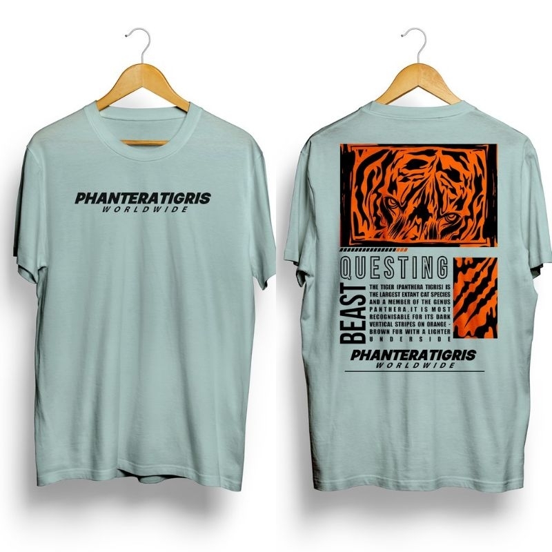 BAJU KAOS WARNA MINT PHANTERATIGRIS / KAOS DISTRO DEWASA PRIA WANITA / KAOS OVERSIZE VIRAL