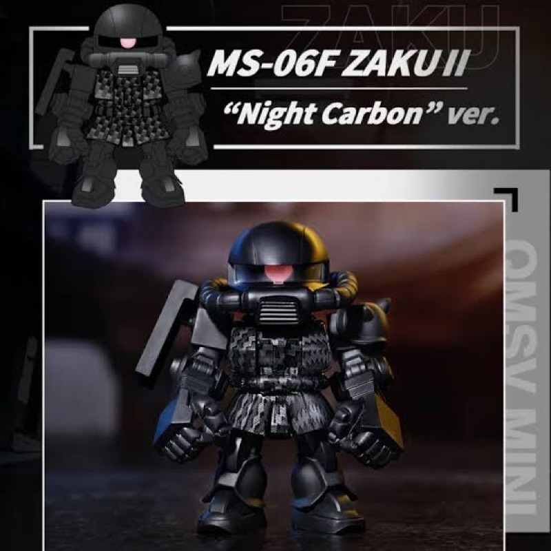 QMSV MINI MS-06 ZAKU II VARIATION 2 FIGURE BLIND BOX - Night Carbon