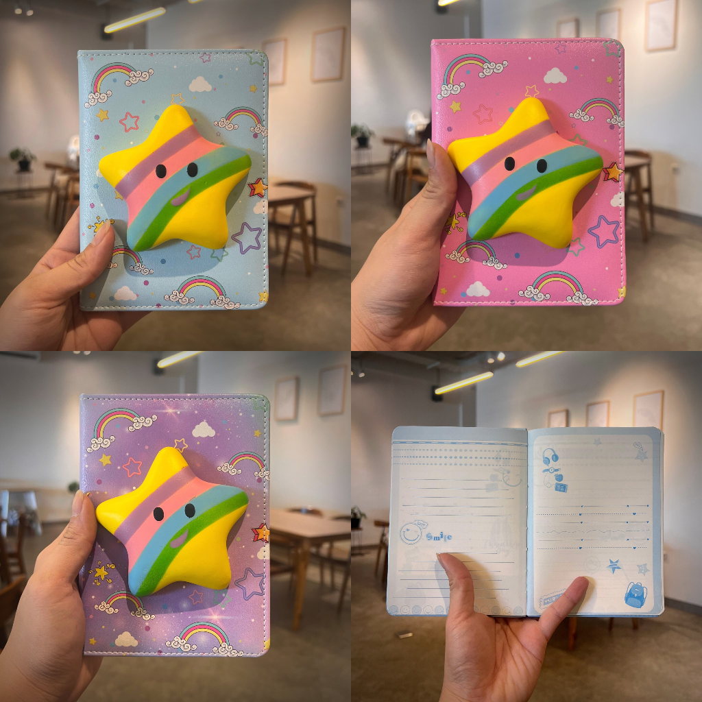 

Buku Agenda Diary Catatan Note Book Squishy Karakter Star Bintang